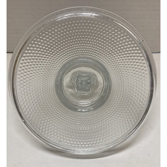 Vintage Clear Glass Candy Dish 6" Round Heart Handle Textured Tray Elegant - Picture 3 of 3